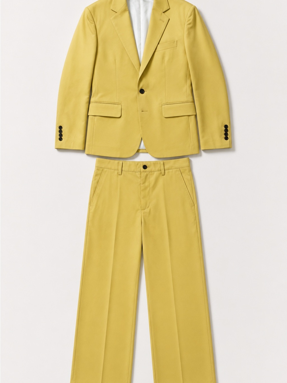 Men's Lemon Yellow Two-Piece Suit – Single-Breasted Blazer & Trousers